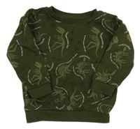 Khaki mikina s diny Primark
