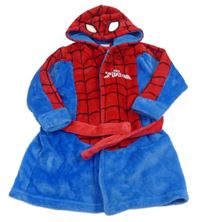 Modro-červený plyšový župan s kapucí - Spider-man MARVEL