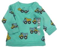 Nové - Svetlozelená mikina s nákladiakmi M&S