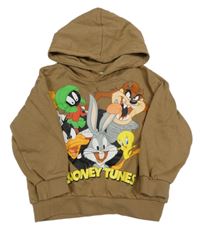Hnedá mikina s Buggsem a kamarády a kapucí - Looney Tunes H&M