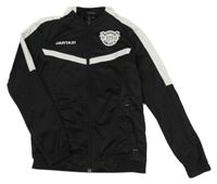 Čierno-biela prepínaci športová mikina s potlačou