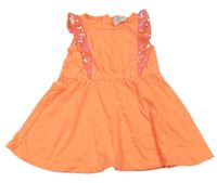 Neónově oranžové šaty s flitrami Topomini