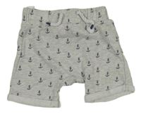 Svetlosivé teplákové kraťasy s kotvami C&A