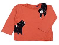 Korálové tričko s kočičkami Tom Tailor