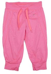 Neonově růžové melírované sportovní crop tepláky H&M