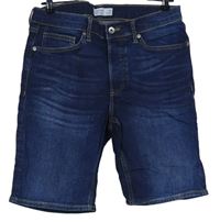 Pánske tmavomodré rifľové kraťasy Topman vel. 32