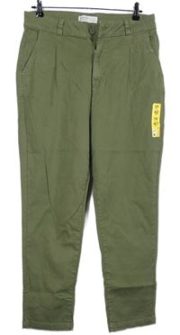 Dámské khaki chino kalhoty Primark 