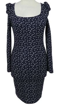 Dámske tmavomodré srdiečkované šaty zn. Shein