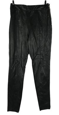 Dámské černé koženkové skinny kalhoty River Island 