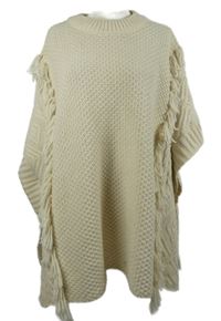 Dámská béžová svetrová vesta s třásněmi F&F