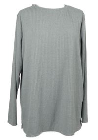 Dámske sivé rebrované tričko