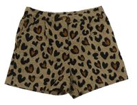 Béžové vlnené kraťasy s leopardím vzorom zn. Next