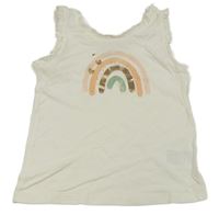 Smotanový top s dúhou H&M