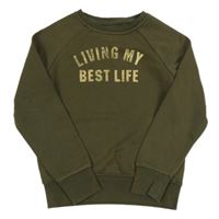 Khaki mikina s nápisom Primark