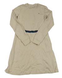 Svetlobéžové šaty s logom zn. Tommy Hilfiger vel.176