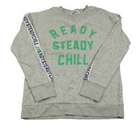 Svetlosivý sveter s nápisom zn. H&M