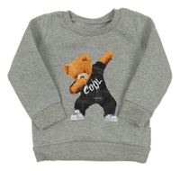 Sivá mikina s medvěďom Shein