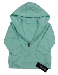 Nové - Pomněnová puntíkatá propínací mikina s kapucí Dunne