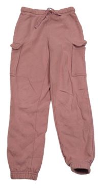 Růžové cargo tepláky H&M