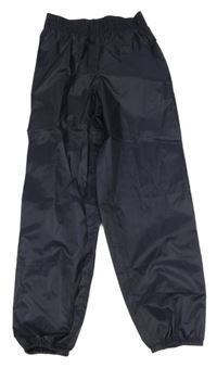 Tmavomodré šusťákové nepromokavé kalhoty Decathlon