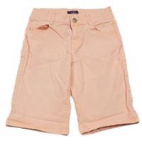 Neonově růžové riflové kraťasy okaidi