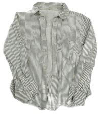 Bielo-čierna pruhovaná košeľa H&M