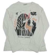 Biele tričko s srncem C&A