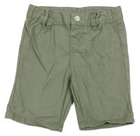 Khaki plátěné kraťasy Primark