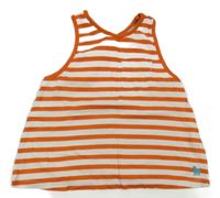 Oranžovo-biely pruhovaný top Mini Boden