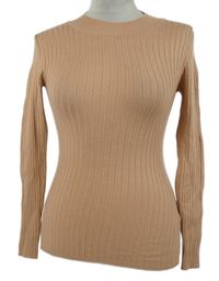 Dámsky staroružový rebrovaný ľahký sveter Primark