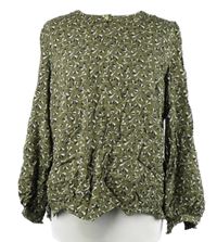 Dámská khaki halenka se vzorem 