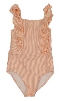 Oranžovo-bílé pruhované plavky Dopodopo