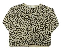 Béžovo-čierny leopardí prepínaci sveter zn. H&M