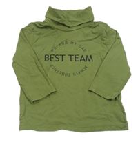 Khaki rolák s nápisem Topolino