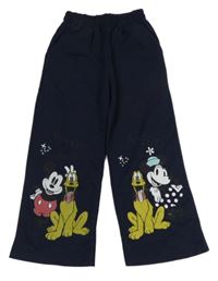 Tmavomodré tepláky s Mickey Mousem a Minnie 