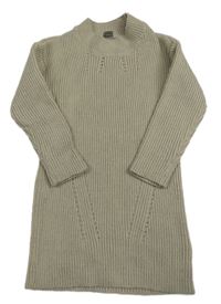 Béžovošedé pletené šaty Tu