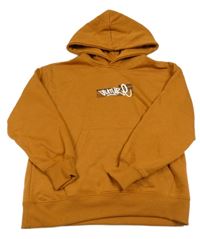 Medová mikina s nápisom a kapucňou Chapter young