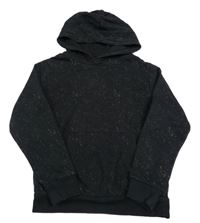 Čierna bodkovaná á mikina s kapucňou H&M