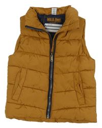 Medová šušťáková prešívaná zateplená vesta Dopodopo