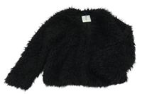 Černý kožešinový podšitý kabátek H&M