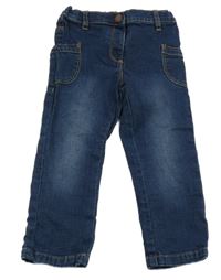 Tmavomodré rifle s vreckami Vertbaudet