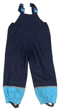 Tmavomodro-modré nepromokavé podšité na traké nohavice X-Mail