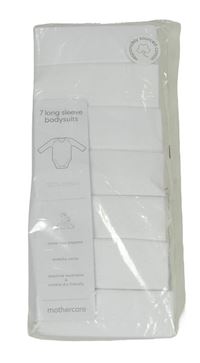 7pack - Biele body s dlhým rukávom Mothercare