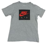 Šedé melírované tričko s logem Nike 
