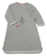 Sivé melírované teplákové šaty s opaskom Pepperts