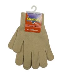 Nové - Béžové pletené prstové rukavice 