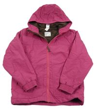 Ružová funkčná šušťáková zateplená bunda s kapucňou Quechua