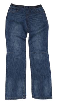 Tmavomodré rifle s pleteným pasem Denim Co. 