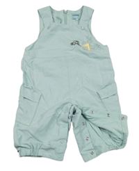 Světlemodré šusťákové laclové podšité kalhoty Canari 