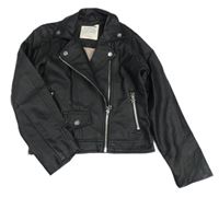 Černý koženkový jarní křivák LC Waikiki